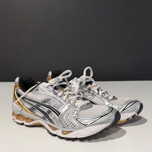 Asics Kayano 14 Gold and Silver Gel Sneakers 5
